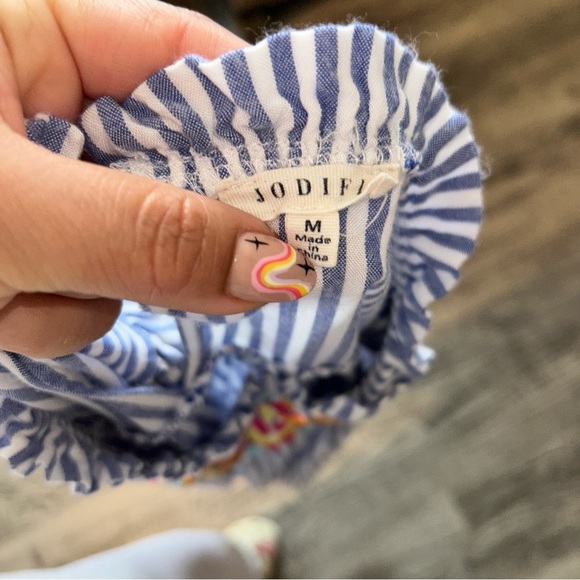 JODIFL Blue and White Sleeveless Sundress - Picture 5 of 5